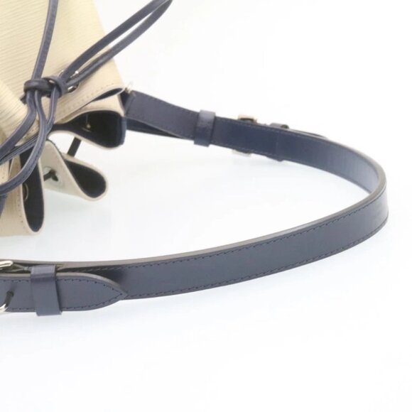 LOUIS VUITTON Epi Petit Noe Bicolor Shoulder Bag White Navy M40881 LV Auth 23256 - Picture 11 of 14